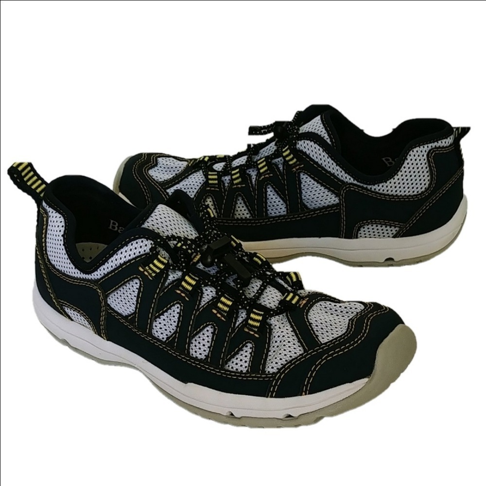 G.H. Bass & Co. Daphne Walk Shoes Womens 7 Navy Blue White Bungee Lace Mesh